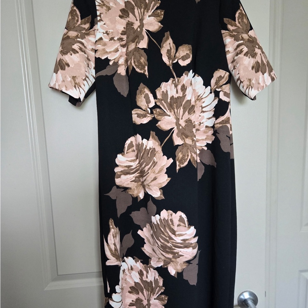 Floral Black Dress